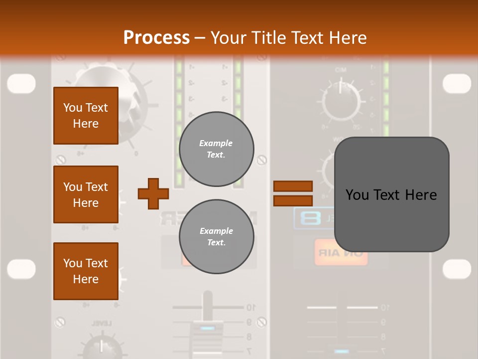 A Sound Board With Buttons And Knobs On It PowerPoint Template