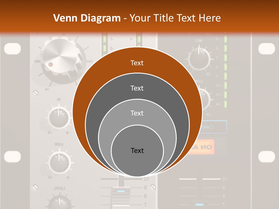 A Sound Board With Buttons And Knobs On It PowerPoint Template