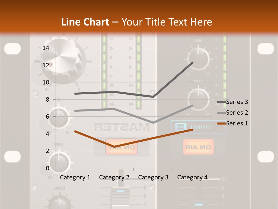 A Sound Board With Buttons And Knobs On It PowerPoint Template