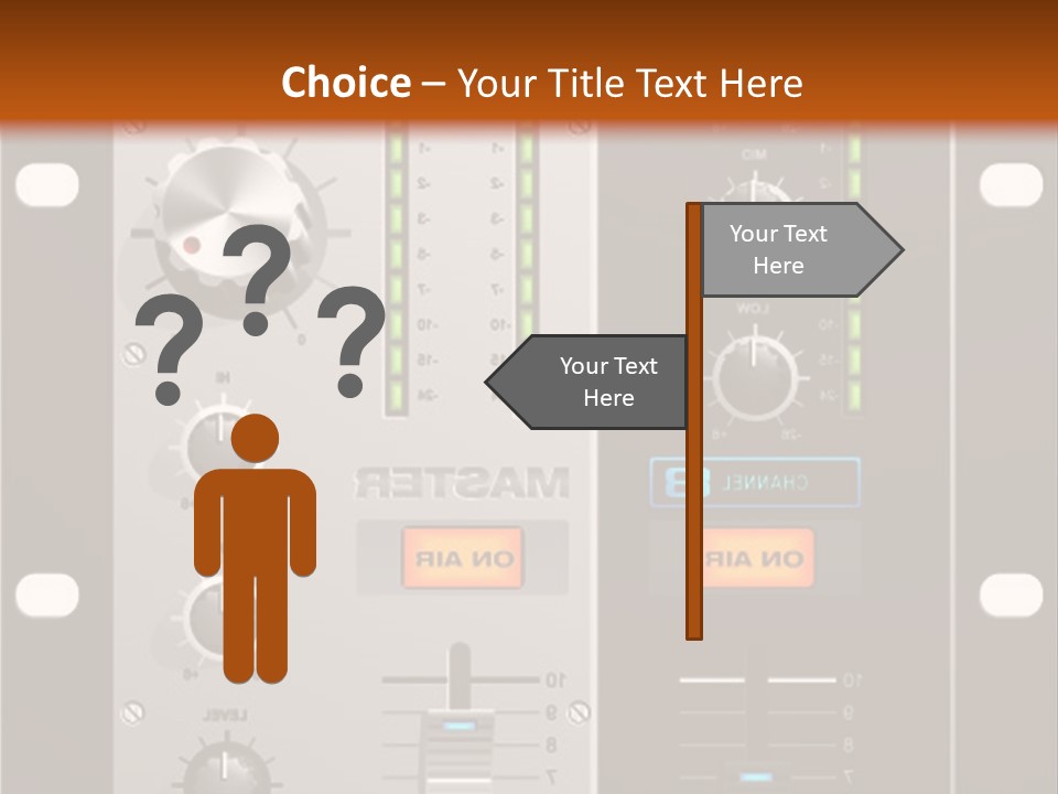 A Sound Board With Buttons And Knobs On It PowerPoint Template