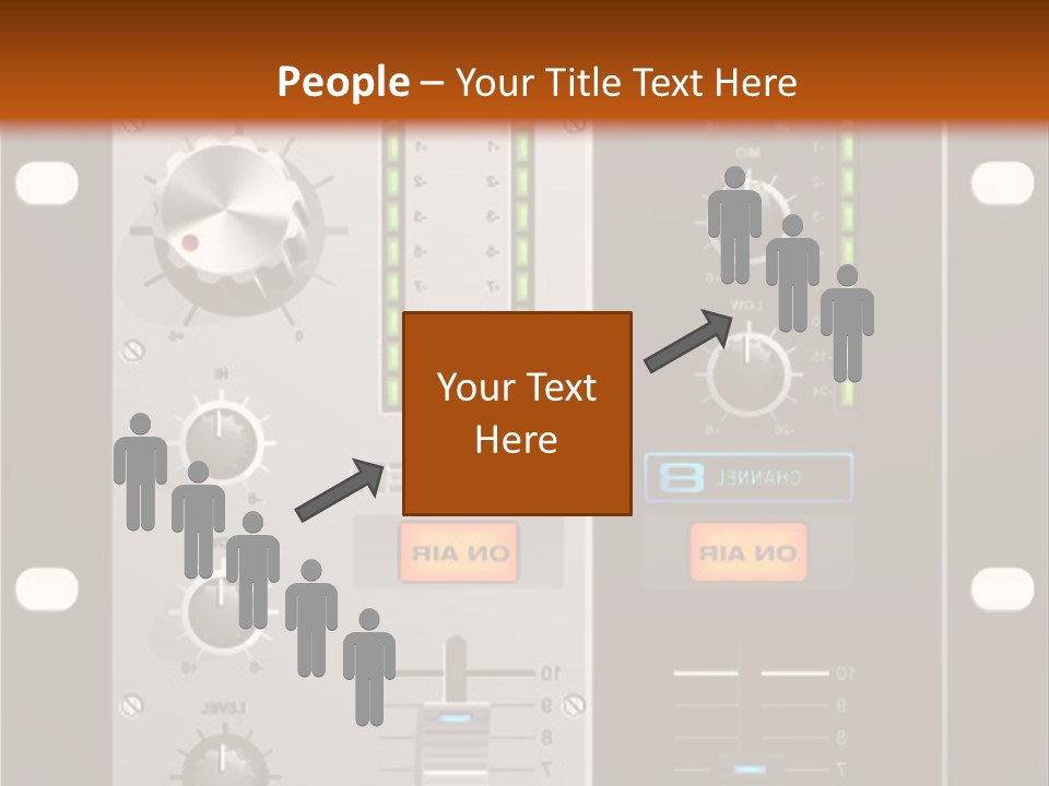 A Sound Board With Buttons And Knobs On It PowerPoint Template