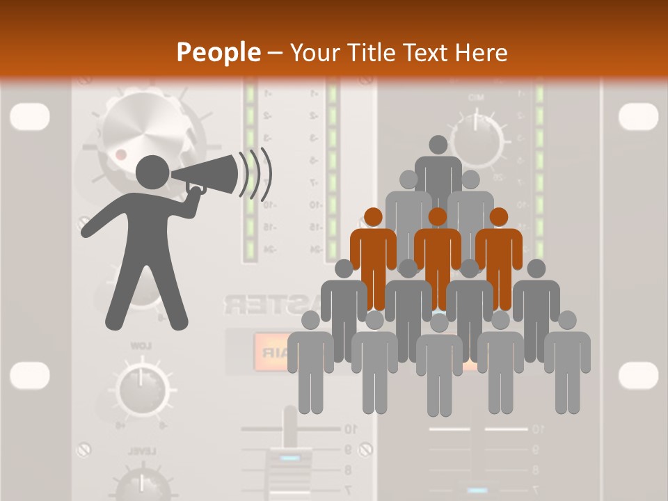 A Sound Board With Buttons And Knobs On It PowerPoint Template