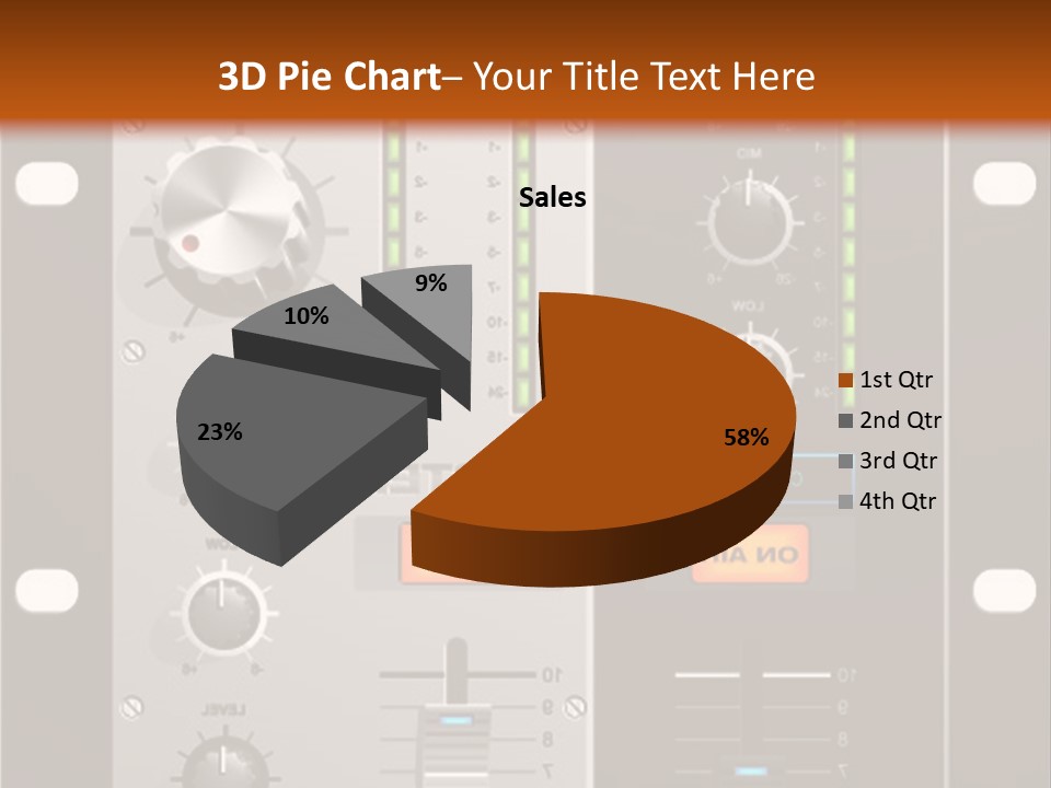A Sound Board With Buttons And Knobs On It PowerPoint Template
