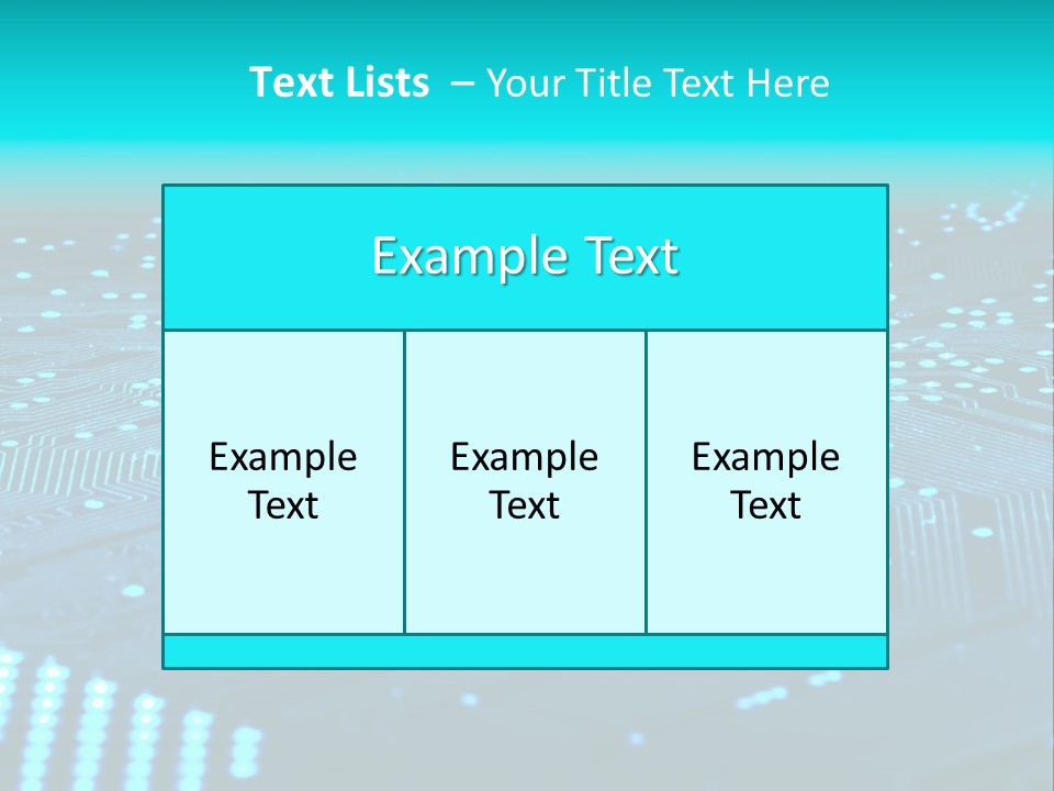 A Computer Circuit Board With Blue Lights On It PowerPoint Template