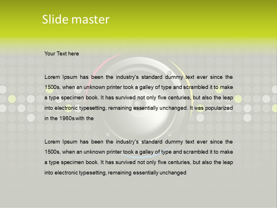 Audio Speaker Music PowerPoint Template