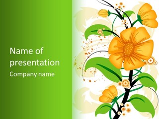 Decoration Green Vines PowerPoint Template