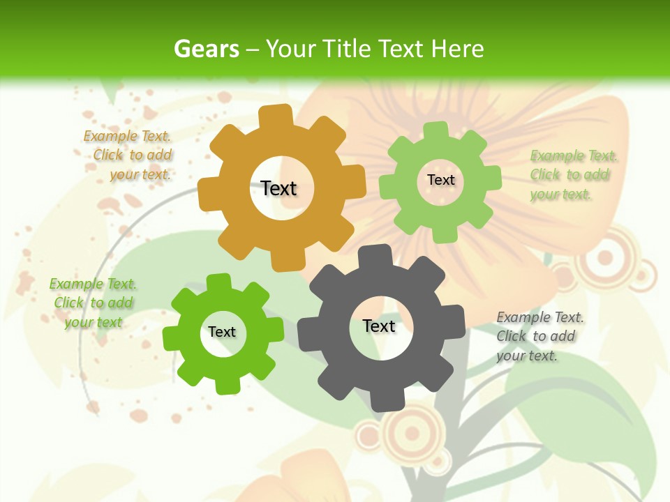 Decoration Green Vines PowerPoint Template