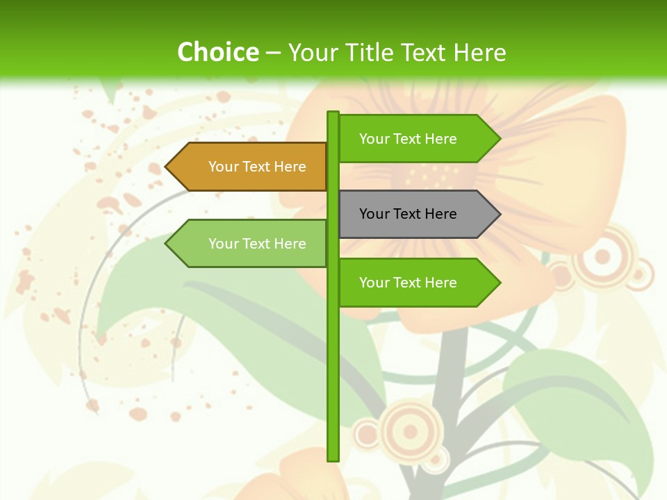 Decoration Green Vines PowerPoint Template