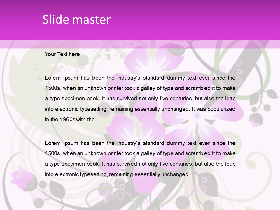 Wallpaper Green Floral PowerPoint Template