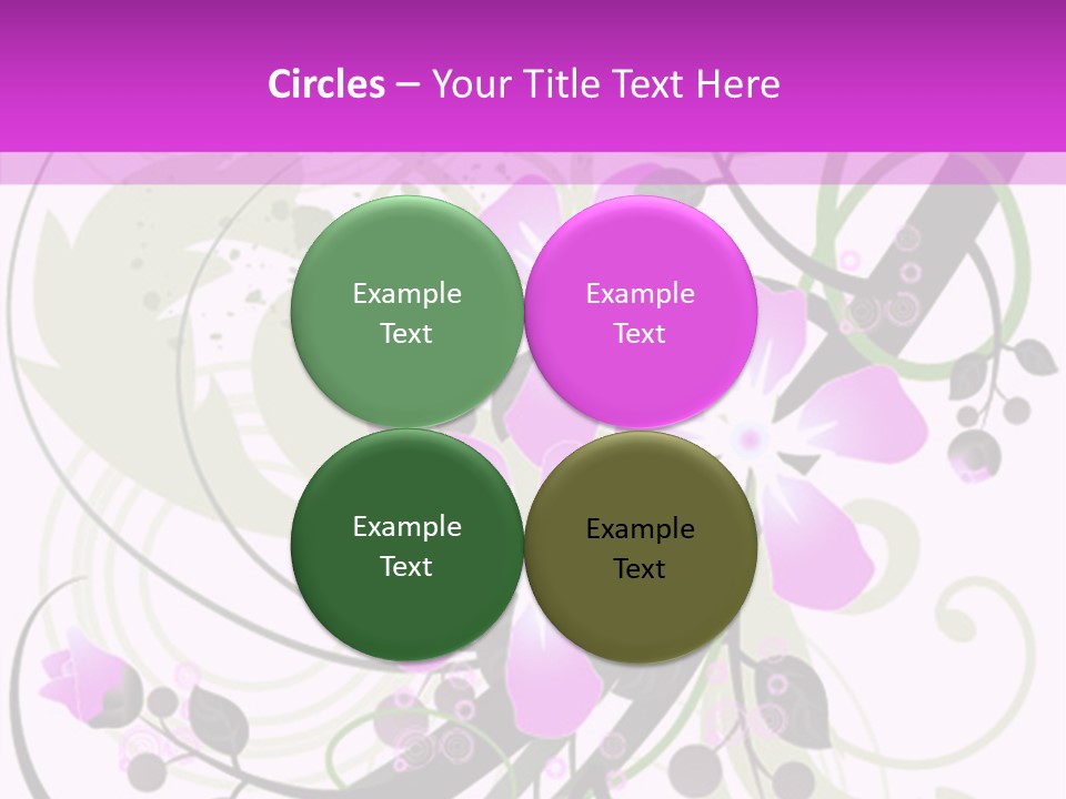 Wallpaper Green Floral PowerPoint Template