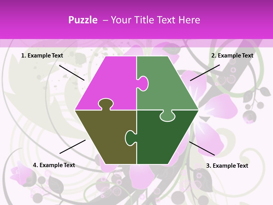 Wallpaper Green Floral PowerPoint Template