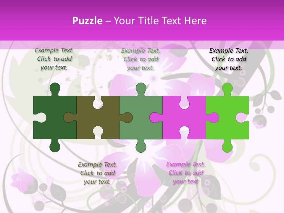 Wallpaper Green Floral PowerPoint Template