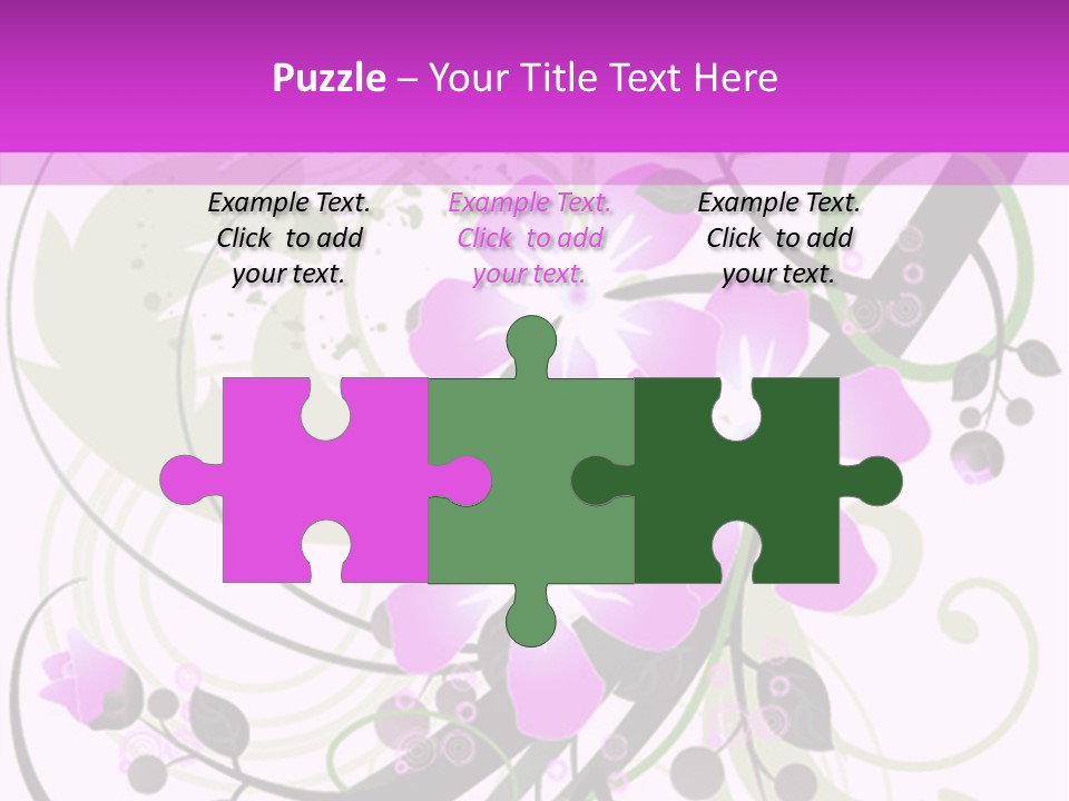 Wallpaper Green Floral PowerPoint Template