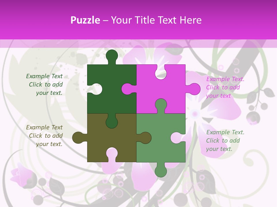 Wallpaper Green Floral PowerPoint Template