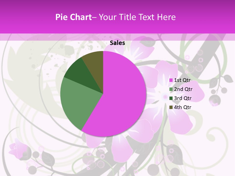 Wallpaper Green Floral PowerPoint Template