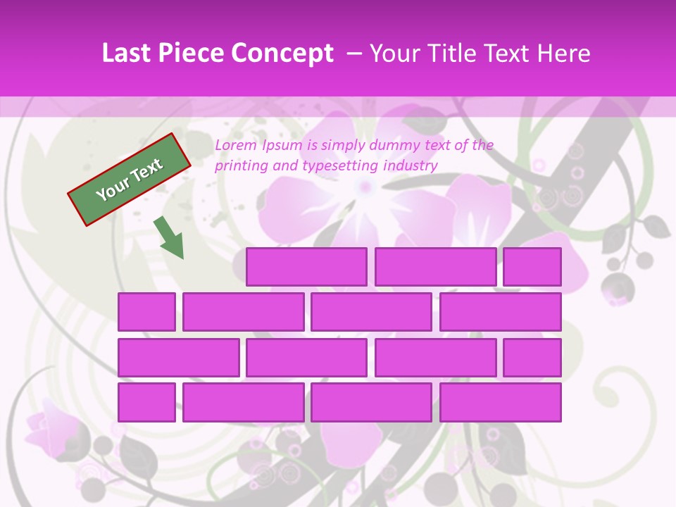 Wallpaper Green Floral PowerPoint Template