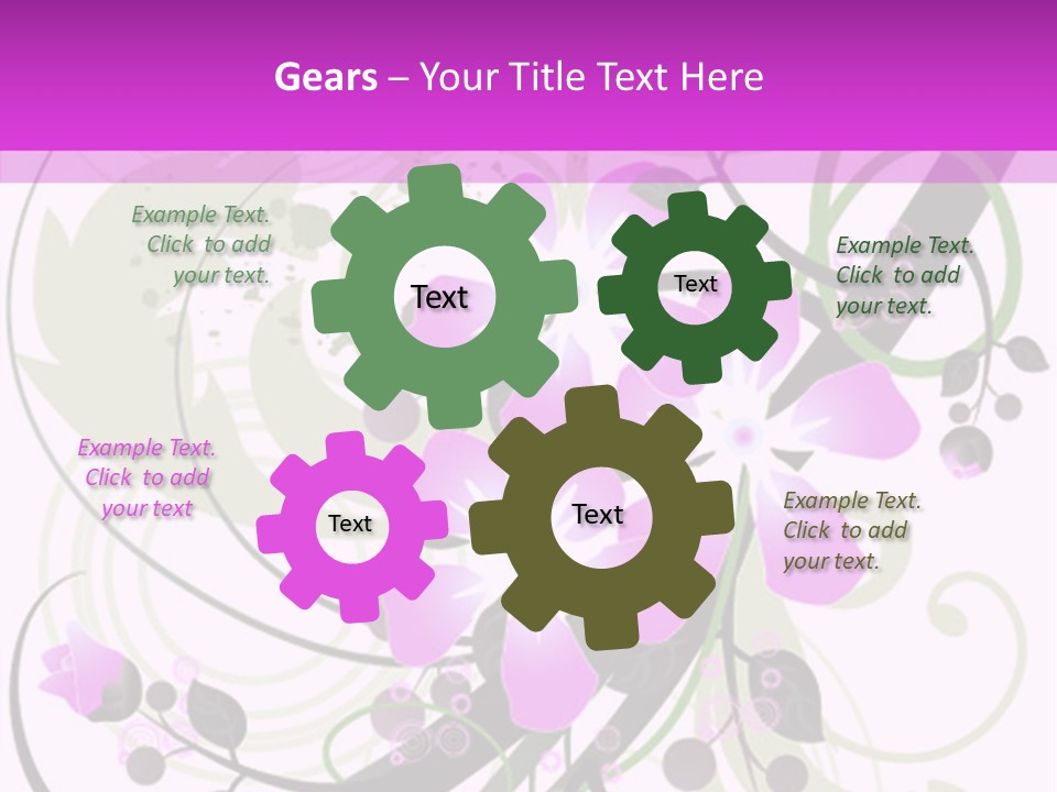 Wallpaper Green Floral PowerPoint Template