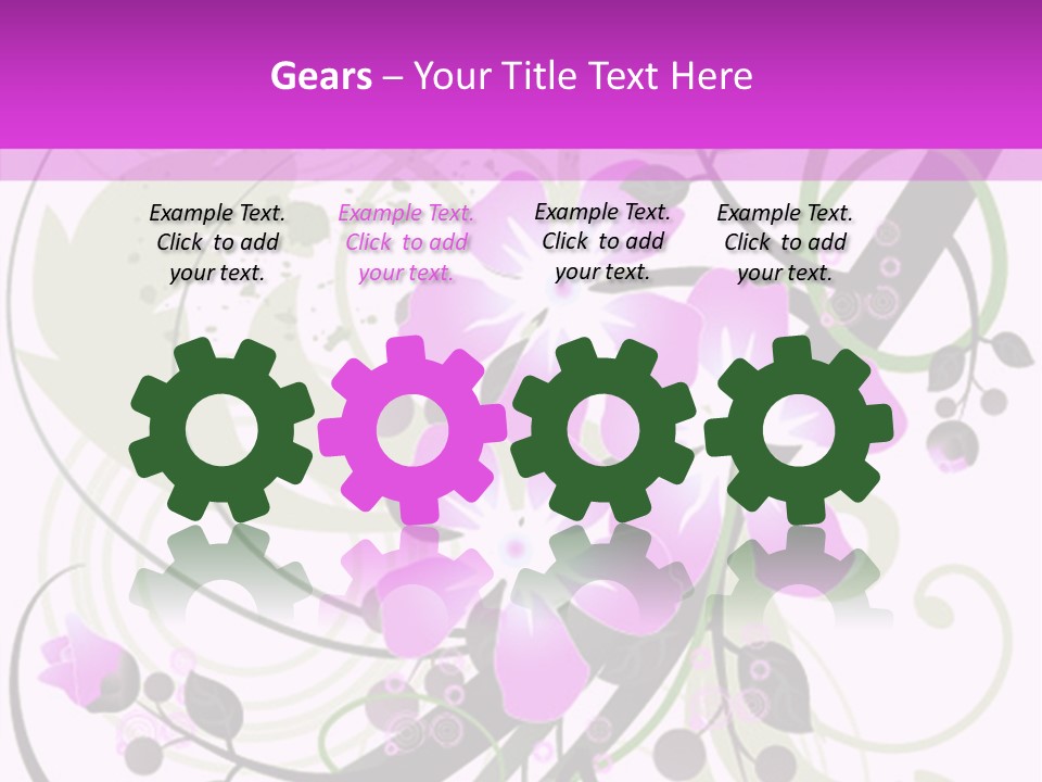 Wallpaper Green Floral PowerPoint Template