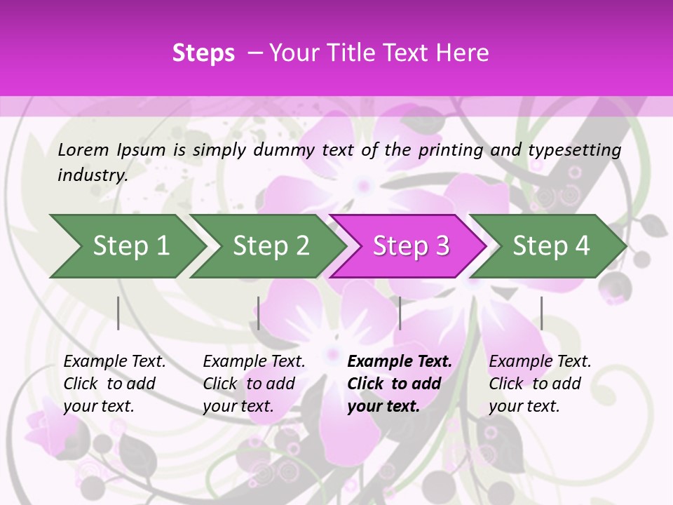 Wallpaper Green Floral PowerPoint Template