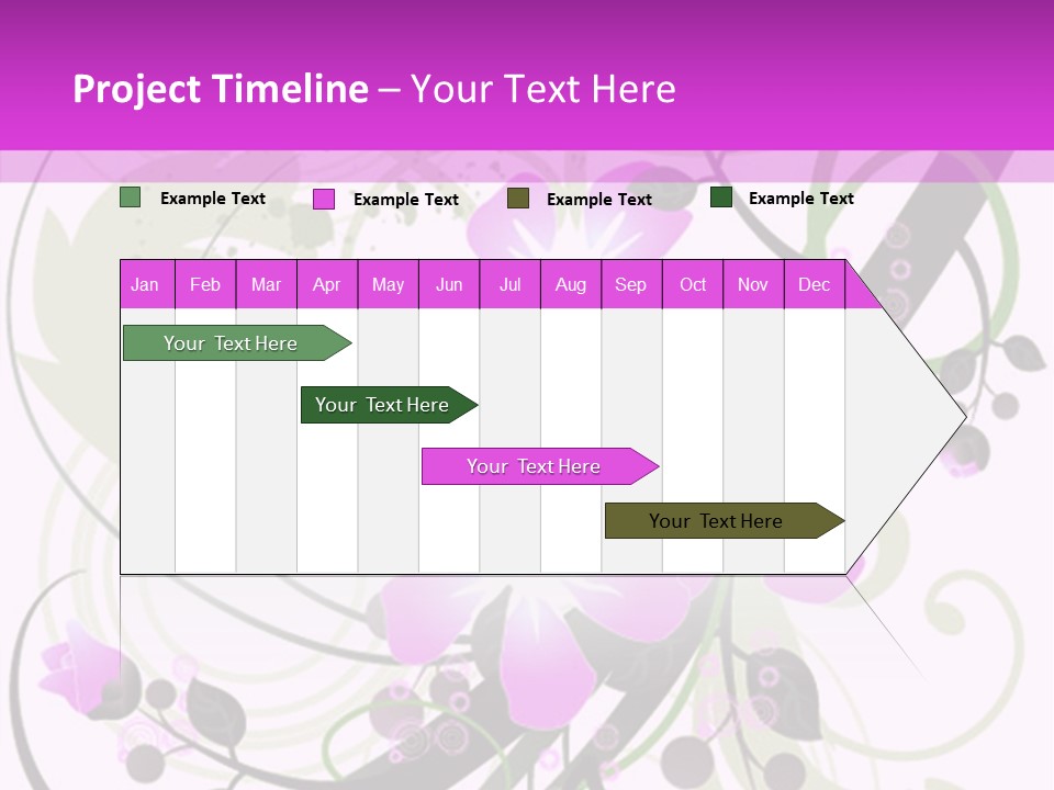 Wallpaper Green Floral PowerPoint Template