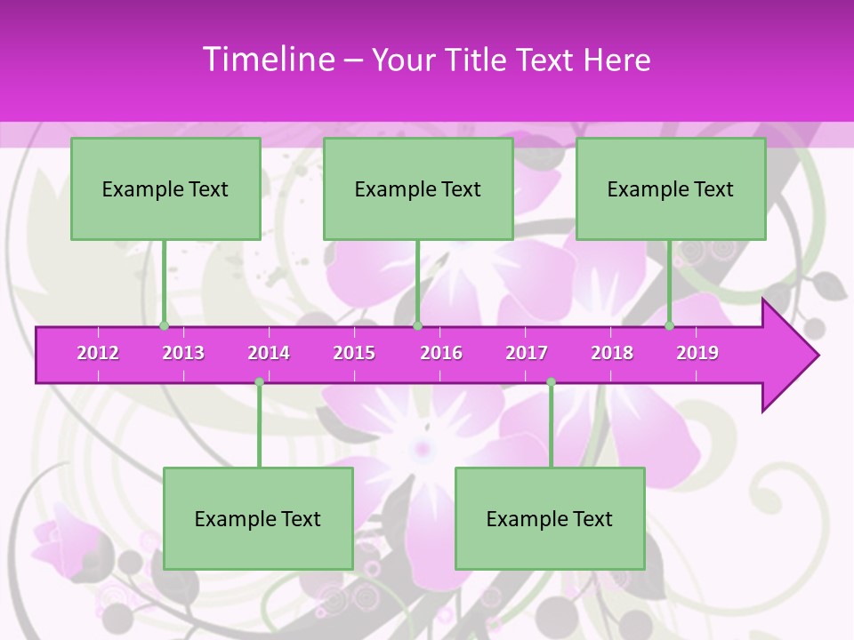 Wallpaper Green Floral PowerPoint Template