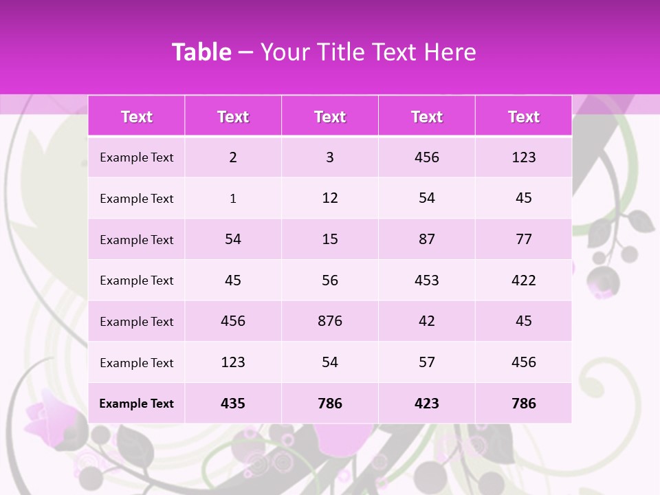 Wallpaper Green Floral PowerPoint Template