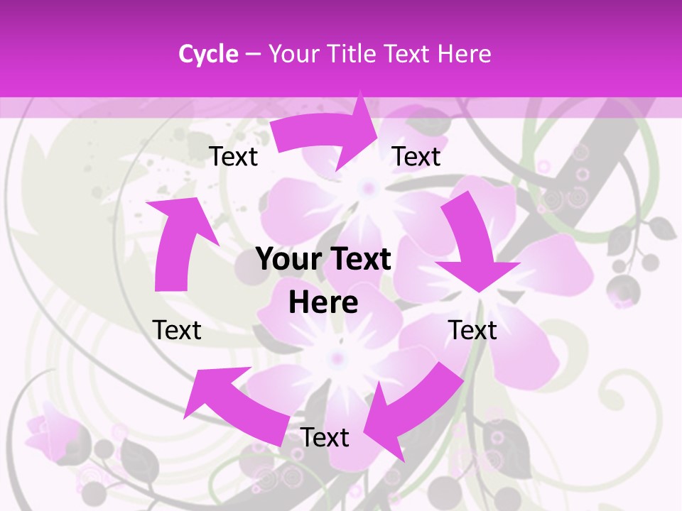 Wallpaper Green Floral PowerPoint Template