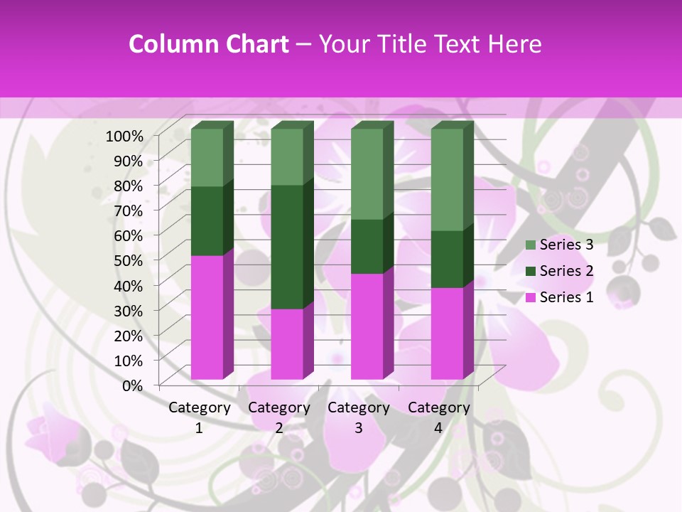 Wallpaper Green Floral PowerPoint Template
