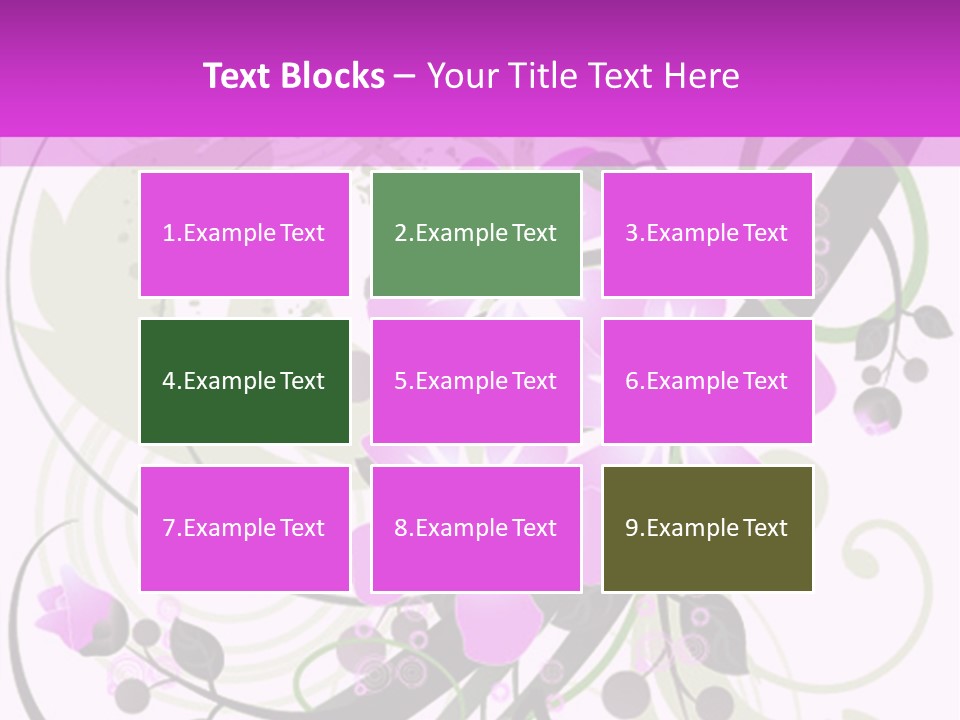 Wallpaper Green Floral PowerPoint Template