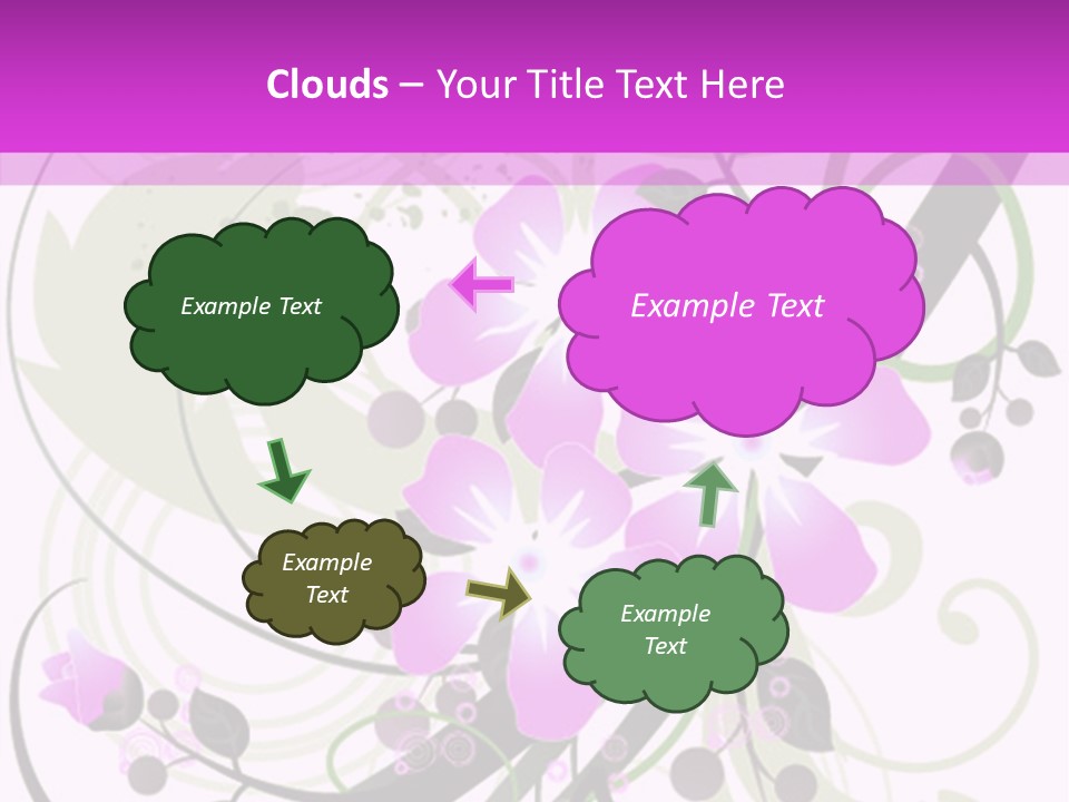 Wallpaper Green Floral PowerPoint Template