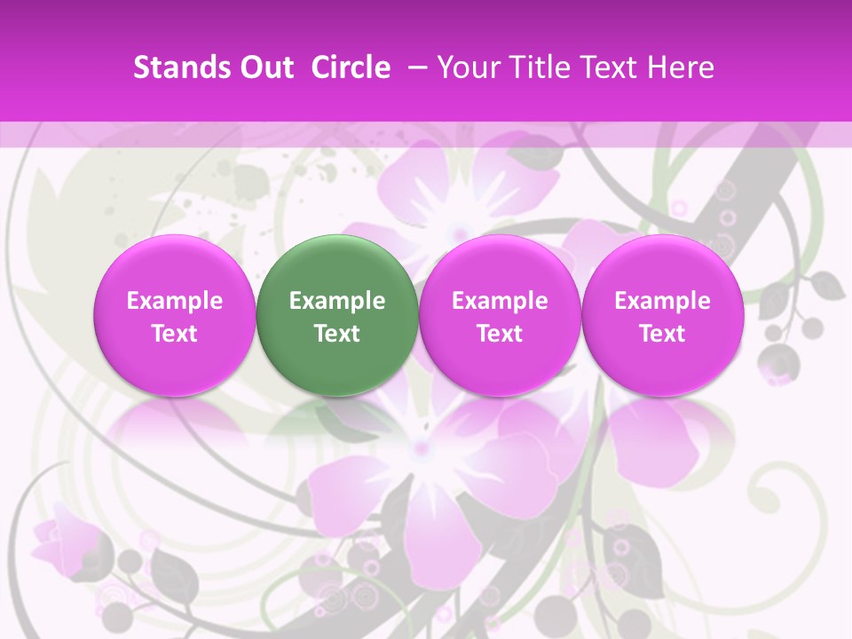 Wallpaper Green Floral PowerPoint Template