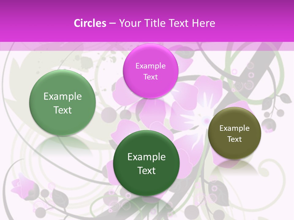 Wallpaper Green Floral PowerPoint Template