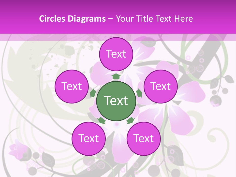 Wallpaper Green Floral PowerPoint Template