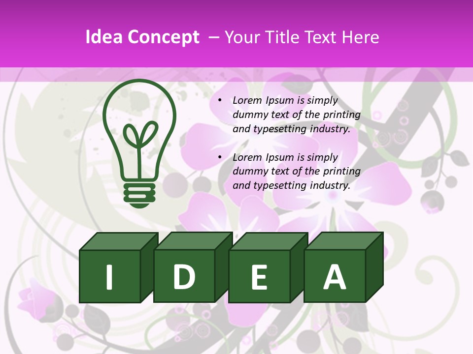 Wallpaper Green Floral PowerPoint Template