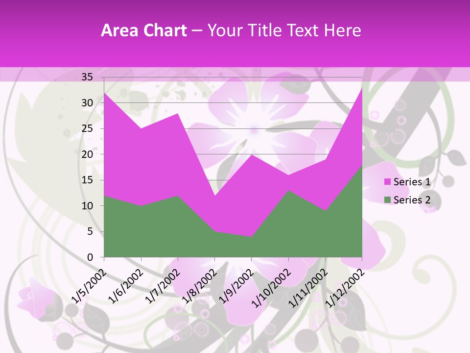 Wallpaper Green Floral PowerPoint Template