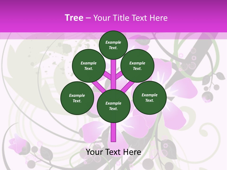 Wallpaper Green Floral PowerPoint Template