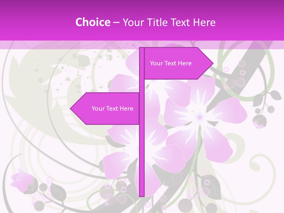 Wallpaper Green Floral PowerPoint Template