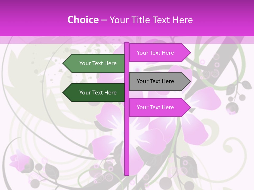 Wallpaper Green Floral PowerPoint Template