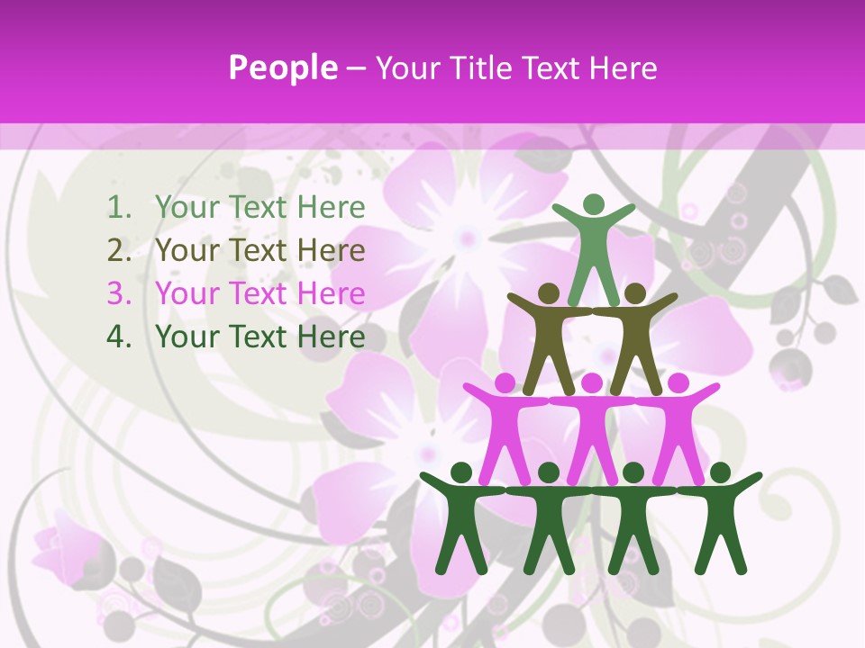 Wallpaper Green Floral PowerPoint Template