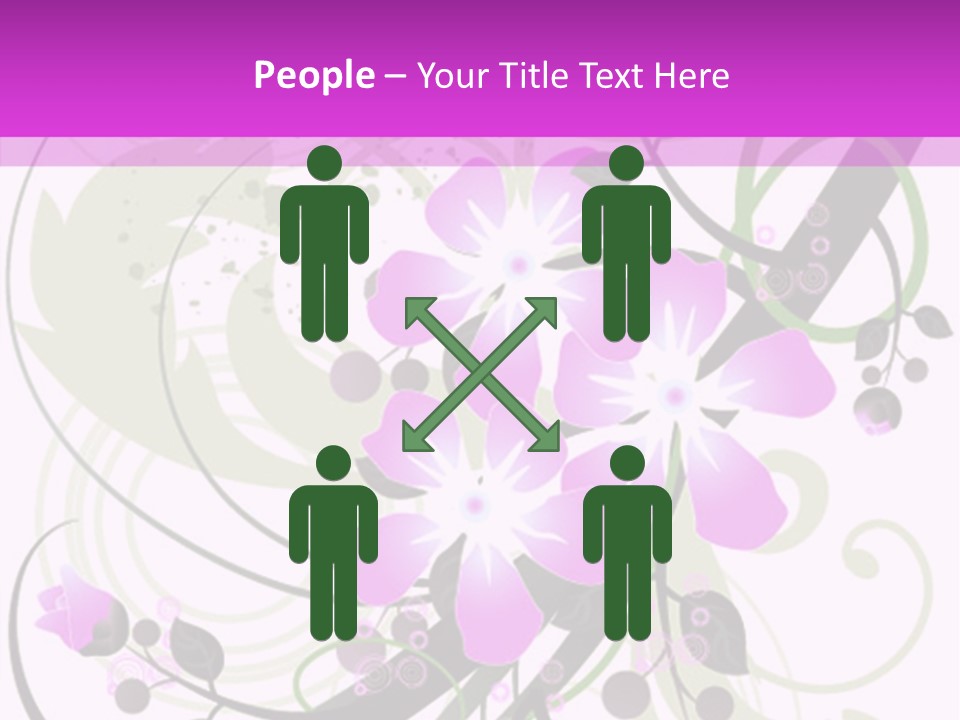 Wallpaper Green Floral PowerPoint Template