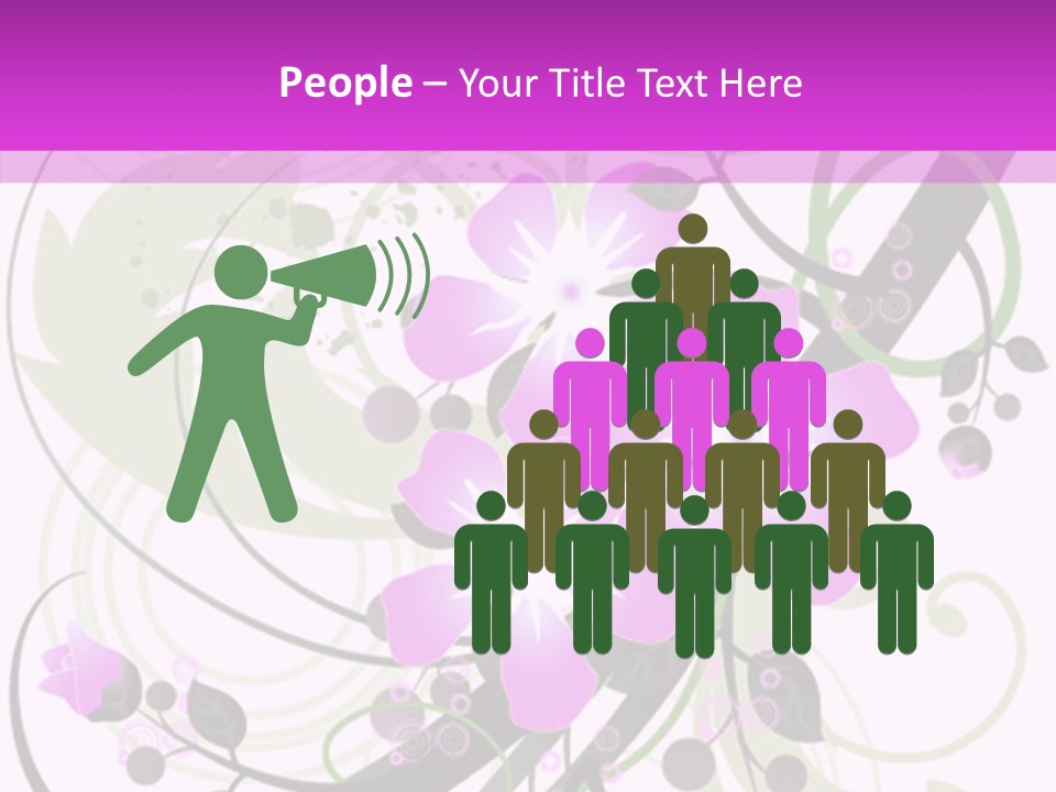 Wallpaper Green Floral PowerPoint Template