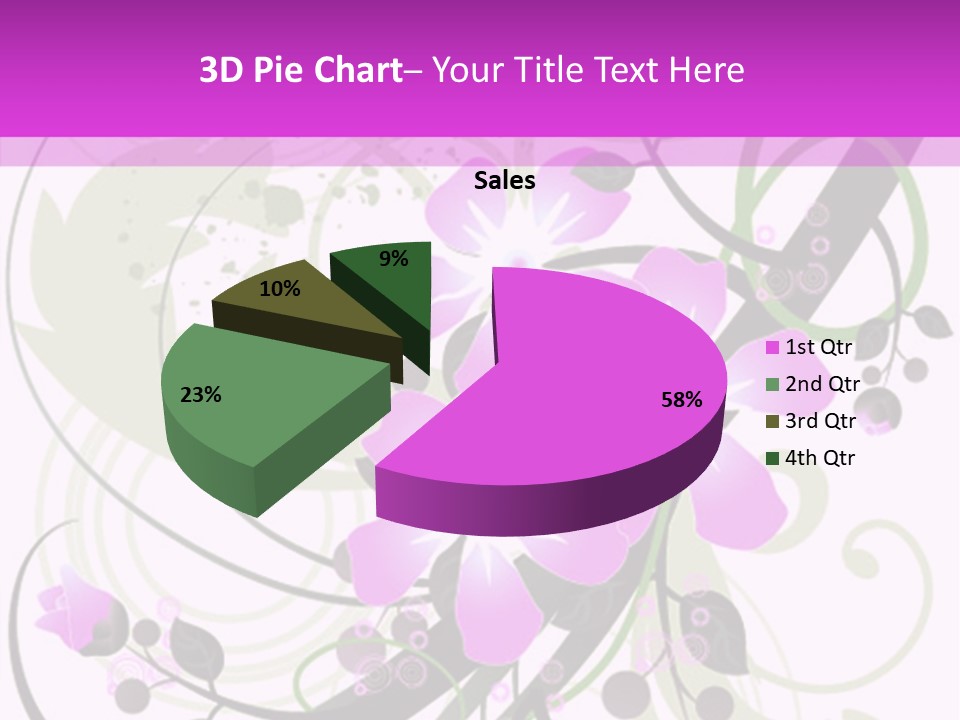 Wallpaper Green Floral PowerPoint Template