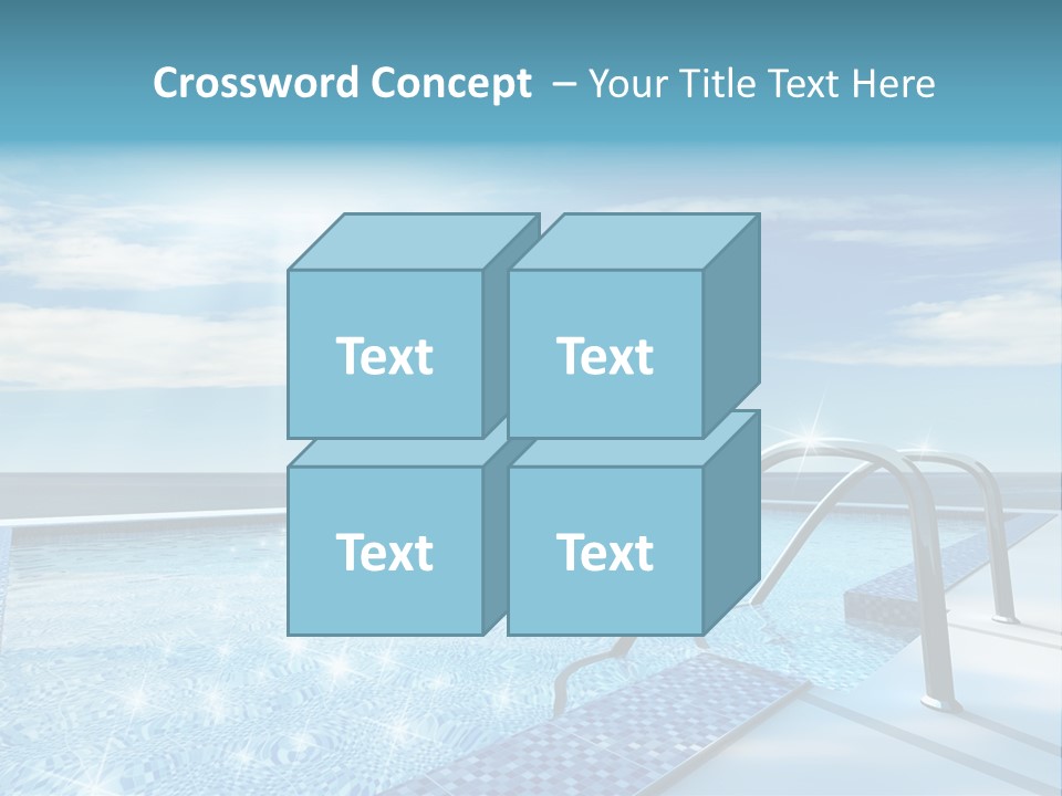 Bath Pool Nobody PowerPoint Template