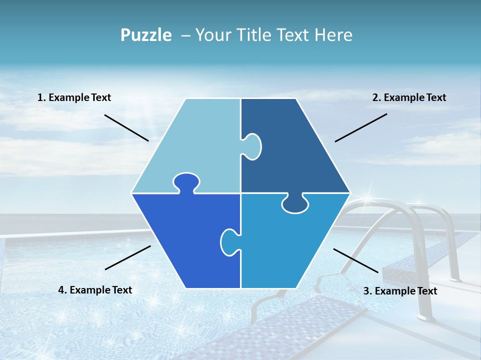 Bath Pool Nobody PowerPoint Template