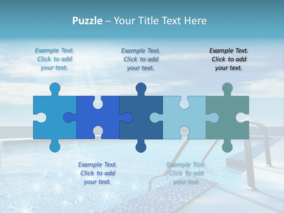 Bath Pool Nobody PowerPoint Template