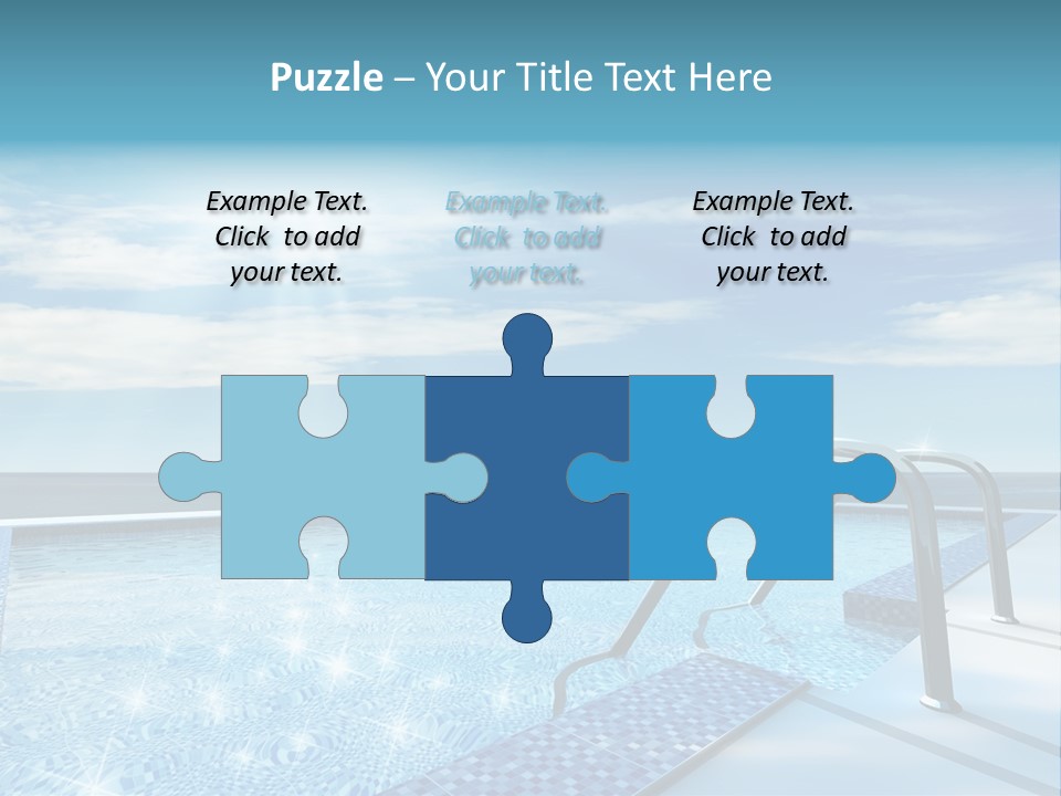 Bath Pool Nobody PowerPoint Template