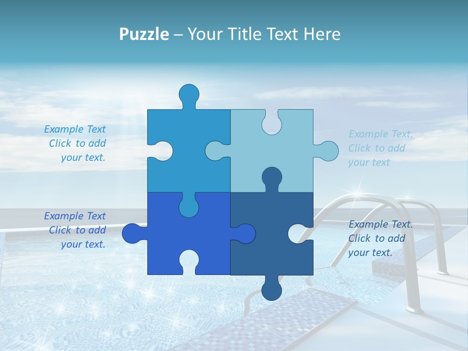 Bath Pool Nobody PowerPoint Template