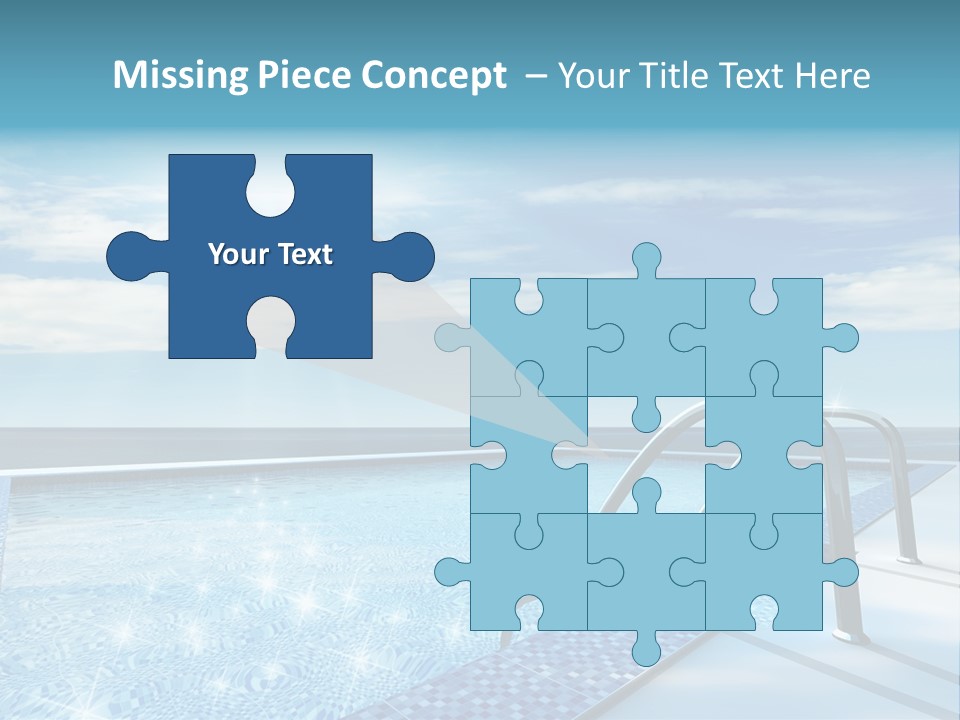 Bath Pool Nobody PowerPoint Template