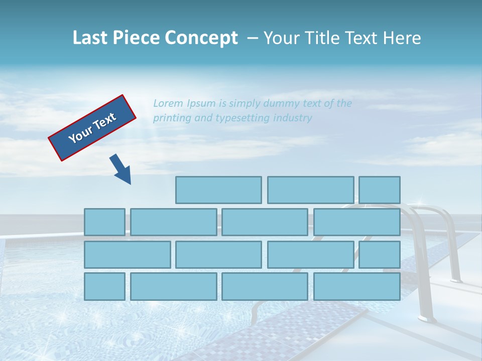 Bath Pool Nobody PowerPoint Template