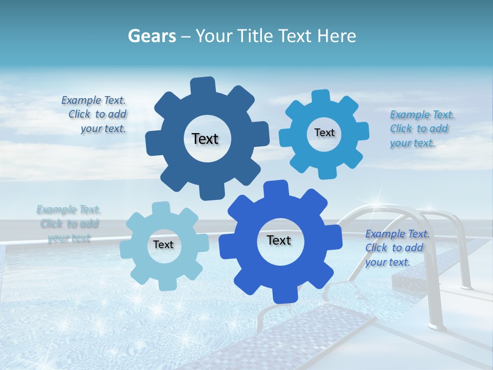 Bath Pool Nobody PowerPoint Template